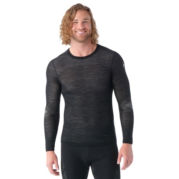 Smartwool - Intraknit™ 200 Thermal Merino Base Layer Crew - Black-White - Picture 1 of 12